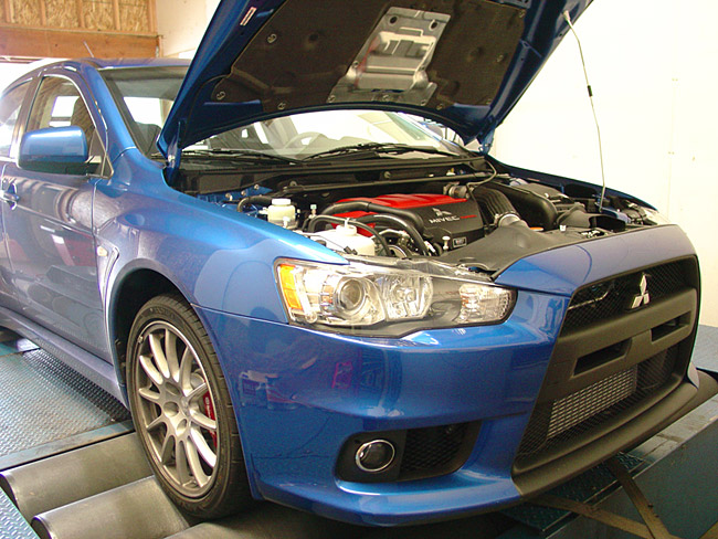 EVO 10 on our dyno evolutionmnet